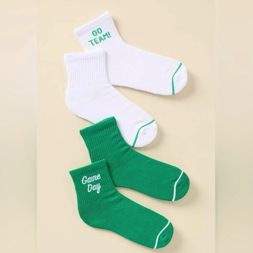 NWT Daily Practice by Anthropologie Game Day Crew Socks Set of 2